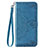 Custodia Portafoglio In Pelle Cover con Supporto L02 per Oppo A8 Cielo Blu