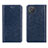 Custodia Portafoglio In Pelle Cover con Supporto L02 per Oppo A92s 5G Blu