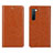 Custodia Portafoglio In Pelle Cover con Supporto L02 per Oppo F15 Arancione