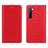 Custodia Portafoglio In Pelle Cover con Supporto L02 per Oppo F15 Rosso