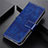 Custodia Portafoglio In Pelle Cover con Supporto L02 per Oppo F17 Pro Blu