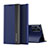 Custodia Portafoglio In Pelle Cover con Supporto L02 per Oppo Find X3 5G Blu