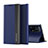 Custodia Portafoglio In Pelle Cover con Supporto L02 per Oppo Find X5 Pro 5G Blu