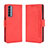 Custodia Portafoglio In Pelle Cover con Supporto L02 per Oppo Reno4 Pro 4G Rosso