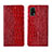 Custodia Portafoglio In Pelle Cover con Supporto L02 per Realme Q2 Pro 5G Rosso