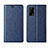 Custodia Portafoglio In Pelle Cover con Supporto L02 per Realme V5 5G Blu