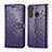 Custodia Portafoglio In Pelle Cover con Supporto L02 per Samsung Galaxy A21 Viola