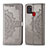 Custodia Portafoglio In Pelle Cover con Supporto L02 per Samsung Galaxy A21s Grigio