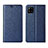 Custodia Portafoglio In Pelle Cover con Supporto L02 per Samsung Galaxy A42 5G Blu