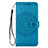 Custodia Portafoglio In Pelle Cover con Supporto L02 per Samsung Galaxy S20 5G Blu