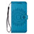 Custodia Portafoglio In Pelle Cover con Supporto L02 per Samsung Galaxy S20 Blu