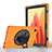 Custodia Portafoglio In Pelle Cover con Supporto L02 per Samsung Galaxy Tab A7 Wi-Fi 10.4 SM-T500 Arancione