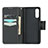 Custodia Portafoglio In Pelle Cover con Supporto L02 per Sony Xperia 10 II