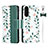 Custodia Portafoglio In Pelle Cover con Supporto L02 per Sony Xperia 10 II Verde