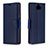 Custodia Portafoglio In Pelle Cover con Supporto L02 per Sony Xperia 10 Plus Blu
