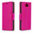 Custodia Portafoglio In Pelle Cover con Supporto L02 per Sony Xperia 10 Rosso