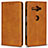 Custodia Portafoglio In Pelle Cover con Supporto L02 per Sony Xperia XZ2 Compact Arancione