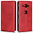 Custodia Portafoglio In Pelle Cover con Supporto L02 per Sony Xperia XZ2 Compact Rosso