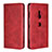 Custodia Portafoglio In Pelle Cover con Supporto L02 per Sony Xperia XZ3 Rosso