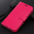 Custodia Portafoglio In Pelle Cover con Supporto L02 per Vivo X50 Lite Rosa Caldo