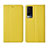 Custodia Portafoglio In Pelle Cover con Supporto L02 per Vivo X60T 5G Giallo