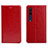 Custodia Portafoglio In Pelle Cover con Supporto L02 per Xiaomi Mi 10 Rosso