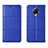 Custodia Portafoglio In Pelle Cover con Supporto L02 per Xiaomi Poco F2 Pro Blu