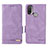 Custodia Portafoglio In Pelle Cover con Supporto L02Z per Motorola Moto E20 Viola