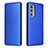 Custodia Portafoglio In Pelle Cover con Supporto L02Z per Motorola Moto Edge 20 5G Blu