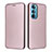 Custodia Portafoglio In Pelle Cover con Supporto L02Z per Motorola Moto Edge 30 5G Oro Rosa