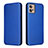 Custodia Portafoglio In Pelle Cover con Supporto L02Z per Motorola Moto G32 Blu