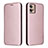 Custodia Portafoglio In Pelle Cover con Supporto L02Z per Motorola Moto G32 Oro Rosa