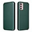 Custodia Portafoglio In Pelle Cover con Supporto L02Z per Motorola Moto G42 Verde