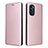 Custodia Portafoglio In Pelle Cover con Supporto L02Z per Motorola Moto G52j 5G Oro Rosa