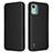 Custodia Portafoglio In Pelle Cover con Supporto L02Z per Nokia C12 Pro Nero