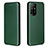 Custodia Portafoglio In Pelle Cover con Supporto L02Z per Oppo F19 Pro+ Plus 5G Verde