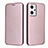 Custodia Portafoglio In Pelle Cover con Supporto L02Z per Oppo Reno7 A Oro Rosa