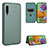 Custodia Portafoglio In Pelle Cover con Supporto L02Z per Samsung Galaxy A90 5G Verde