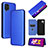 Custodia Portafoglio In Pelle Cover con Supporto L02Z per Samsung Galaxy M32 4G Blu