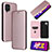 Custodia Portafoglio In Pelle Cover con Supporto L02Z per Samsung Galaxy M32 4G Oro Rosa