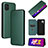 Custodia Portafoglio In Pelle Cover con Supporto L02Z per Samsung Galaxy M32 4G Verde