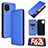 Custodia Portafoglio In Pelle Cover con Supporto L02Z per Samsung Galaxy M62 4G Blu