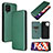 Custodia Portafoglio In Pelle Cover con Supporto L02Z per Samsung Galaxy M62 4G Verde