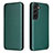 Custodia Portafoglio In Pelle Cover con Supporto L02Z per Samsung Galaxy S21 5G Verde