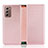 Custodia Portafoglio In Pelle Cover con Supporto L02Z per Samsung Galaxy Z Fold2 5G Oro Rosa