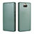 Custodia Portafoglio In Pelle Cover con Supporto L02Z per Sony Xperia 10 Verde