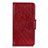 Custodia Portafoglio In Pelle Cover con Supporto L03 per Alcatel 1S (2019) Rosso