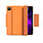 Custodia Portafoglio In Pelle Cover con Supporto L03 per Apple iPad Pro 11 (2020) Arancione