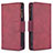 Custodia Portafoglio In Pelle Cover con Supporto L03 per Apple iPhone 13 Pro Rosso Rosa