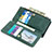 Custodia Portafoglio In Pelle Cover con Supporto L03 per Apple iPhone 15 Pro Max Verde